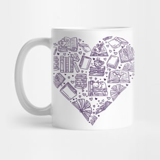 Book Lover Heart Librarian Bookworm Gift product Mug